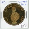 Image 1 : Sir Walter Scott 1771 – 1832 Brass Medal. BU.