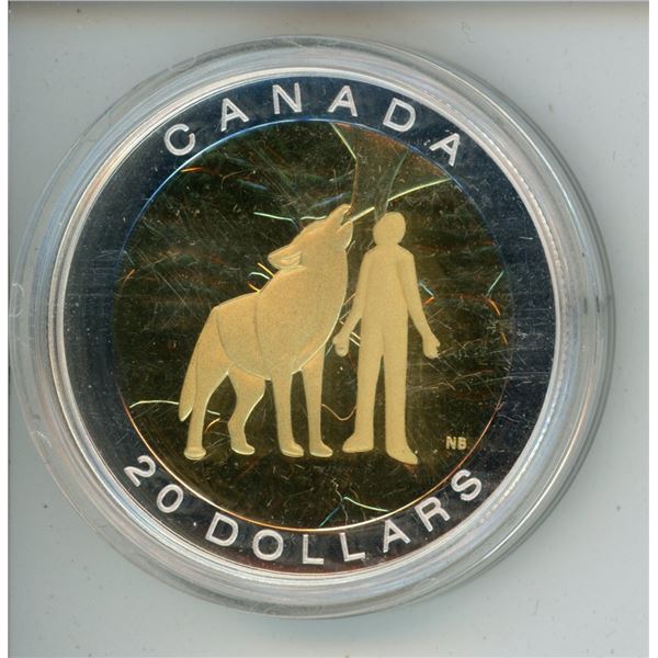 2014 $20 The Seven Sacred Teachings: Humility. Depicts a Wolf. 99.99% ...