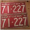 Image 1 : 1941 Passenger License Plate 71-227