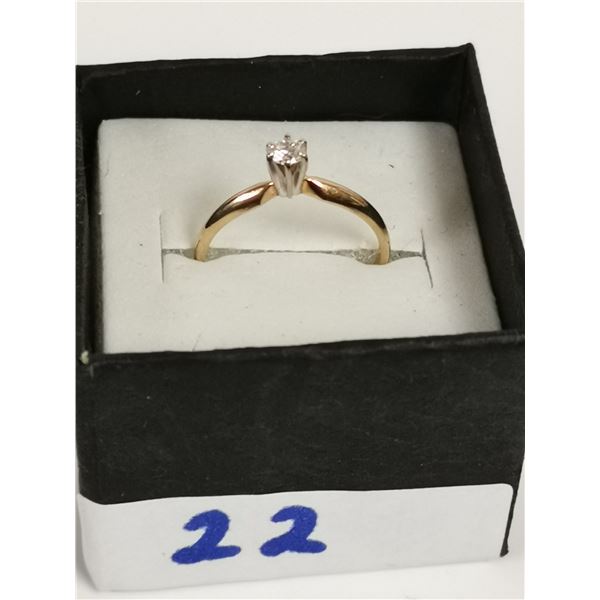 10K gold ring with diamond