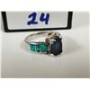 Image 3 : opal sterling silver ring (sides) main stone needs polishing