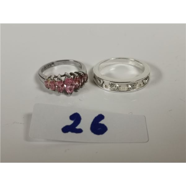 two sterling silver rings
