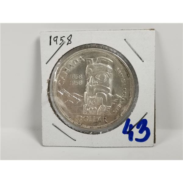 1958 silver dollar