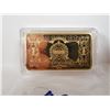 Image 4 : $1 gold plated copper bar, 1 oz US