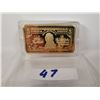Image 1 : $5 gold plated copper bar US