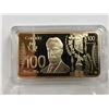 Image 2 : $100 dollars gold plated copper bar, 1 oz Canada