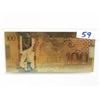 Image 1 : $100 Canada 24K gold plated copy bill