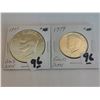 Image 1 : gold plated 1979 half dollar + 1971 US dollar