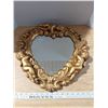 Image 1 : Vintage heart shaped mirror with cupids, circa 1960’s