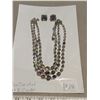 Image 1 : Continental A&B crystal bead necklace and clip earrings
