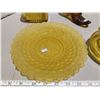 Image 2 : Amber glass refrigerator dish with lid, fish scale plate,  Fenton shoe, reamer