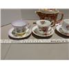 Image 2 : Floral tea pot and Royal Albert teacups and saucers (4)