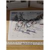 Image 5 : Prints of sled dogs and bio of Pinehouse First Nation artist Gary Natomagan, signed