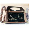 Image 3 : Hand crafted wood box with costume jewelry