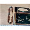 Image 4 : Hand crafted wood box with costume jewelry