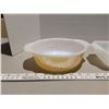Image 2 : Fire King Candle Glow baking dish and peach luster ware casserole dish