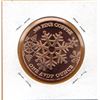 Image 2 : 1 OUNCE COPPER -  .999 FINE - SANTA CLAUS IS COMING TO TOWN