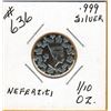 Image 1 : MONARCH BULLION -  .999 FINE SILVER - 1/10 OUNCE - EGYPTIAN QUEEN NEFERTITI