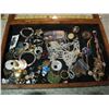 Image 2 : 18" X 12" DISPLAY CASE with GLASS - LARGE LOT OF COSTUME JEWELLRY