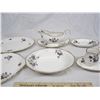 Image 3 : Royal Albert 8 Pieces Gravy Boat, Vegetable Bowl ect. Violets For Love