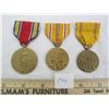 Image 1 : 3 American Worl War 2 Medals Pacific, Defense, Freedom