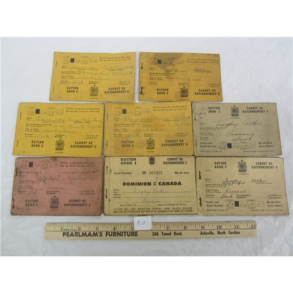 8 Canadian World War 2 Ration Books - Schmalz Auctions