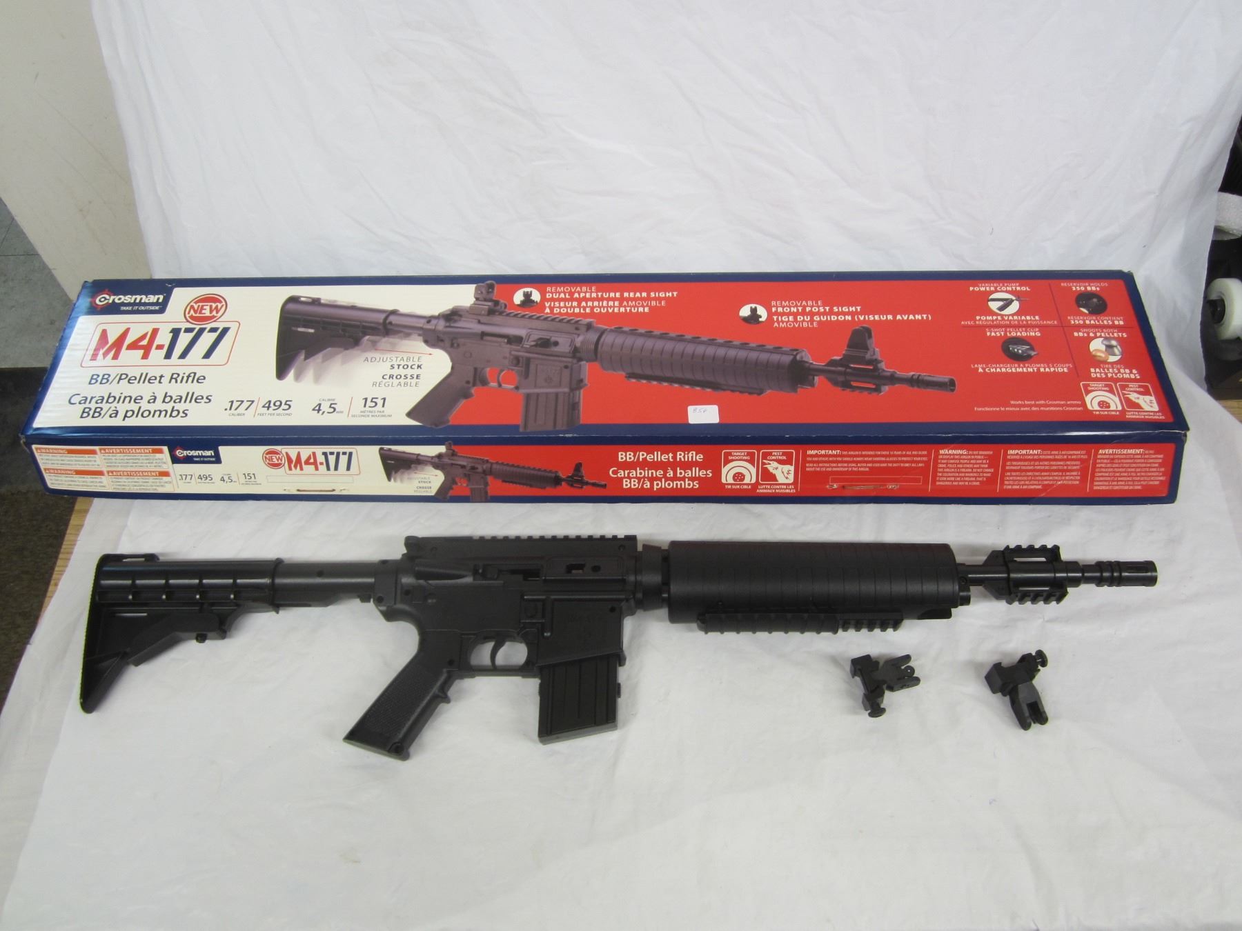 Boxy Rifle Crosman BB-Pellet Rifle M4-177 With Box - Schmalz Auctions