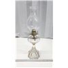 Image 1 : #2 Colonial clear glass coal oil lamp, w/ chimney