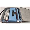 Image 2 : "Webster" portable blue typewriter, in carrying case - excellent condition