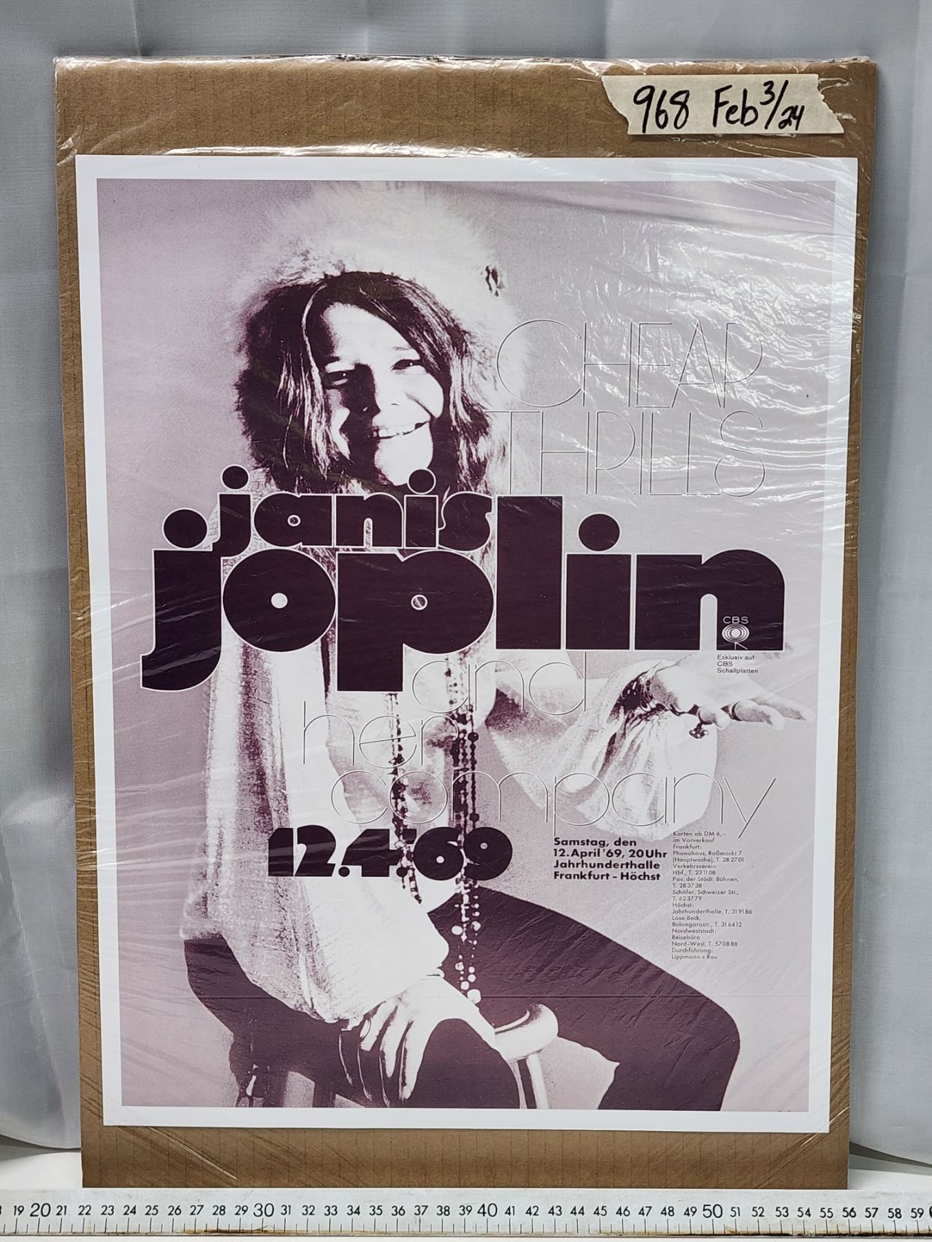 Janis Joplin concert poster - Schmalz Auctions