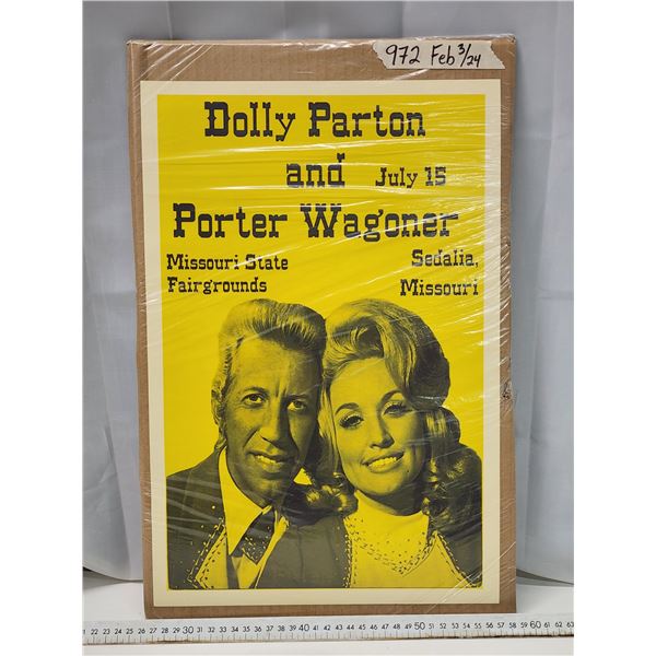 Dolly Parton & Porter Wagner concert poster Schmalz Auctions
