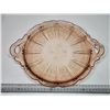 Image 1 : Large pink depression glass serving plate