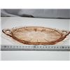 Image 3 : Large pink depression glass serving plate