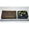 Image 1 : 2 Dresser boxes - 1 Cloisonne & 1 Brass