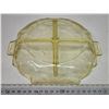 Image 3 : Med yellow depression glass serving plate