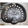 Image 2 : Metal tractor seat stool, on Massey-Harris wheel - 28"H