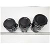 Image 2 : 3pc black cannister set