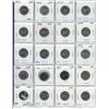 Image 1 : Sheet of 20, Canadian 25 cent coins, 1971-1990