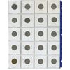 Image 2 : Sheet of 20 Canadian 5 cent coins - 1922-1943 mixed