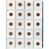 Image 2 : Sheet of 20, Canadian 1 cent penny coins - 1994-2012 mixed