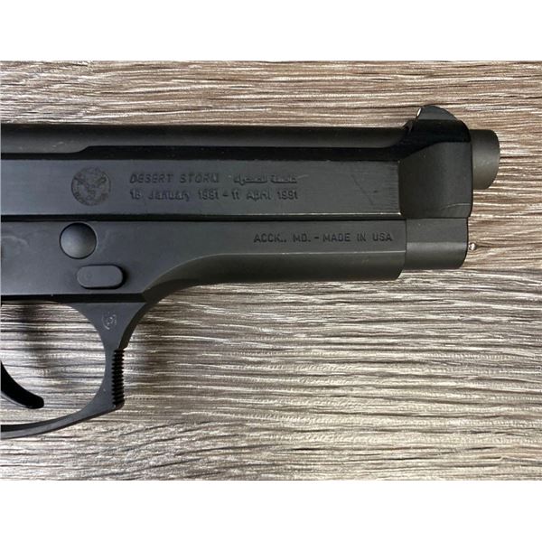 COMMEMORATIVE DESERT STORM BERETTA 92FS 9MM SEMI AUTO PISTOL