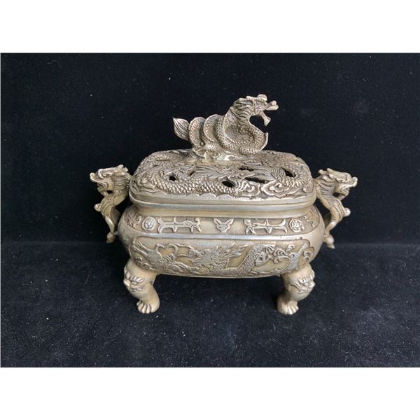 SOUTHERN ASIAN 'DRAGON CLOUD' INCENSE BURNER