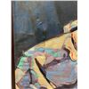 Image 2 : FRAMED OIL ON CANVAS OF RESTING CLOWN 37.5" X 44.5" (SOME DAMAGE INCLUDING TEARS)