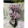 Image 2 : LARGE AMETHYST BONSAI TREE WITH AMETHYST BASE RETAIL $2600 APPROX 15"