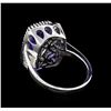Image 3 : 14KT White Gold 5.95 ctw Tanzanite and Diamond Ring