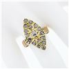 Image 3 : Antique Victorian 14k Rosy Yellow Gold Rose Cut Diamond Marquise Navette Ring