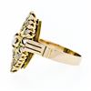 Image 6 : Antique Victorian 14k Rosy Yellow Gold Rose Cut Diamond Marquise Navette Ring