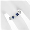 Image 3 : New 14K Gold .89 ctw Round Brilliant Diamond Sapphire U Setting Wedding Band Rin