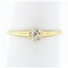 Image 1 : Antique Victorian 14k Gold 0.36 ctw Old Mine Cut Diamond Solitaire Engagement Ri
