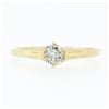 Image 4 : Antique Victorian 14k Gold 0.36 ctw Old Mine Cut Diamond Solitaire Engagement Ri